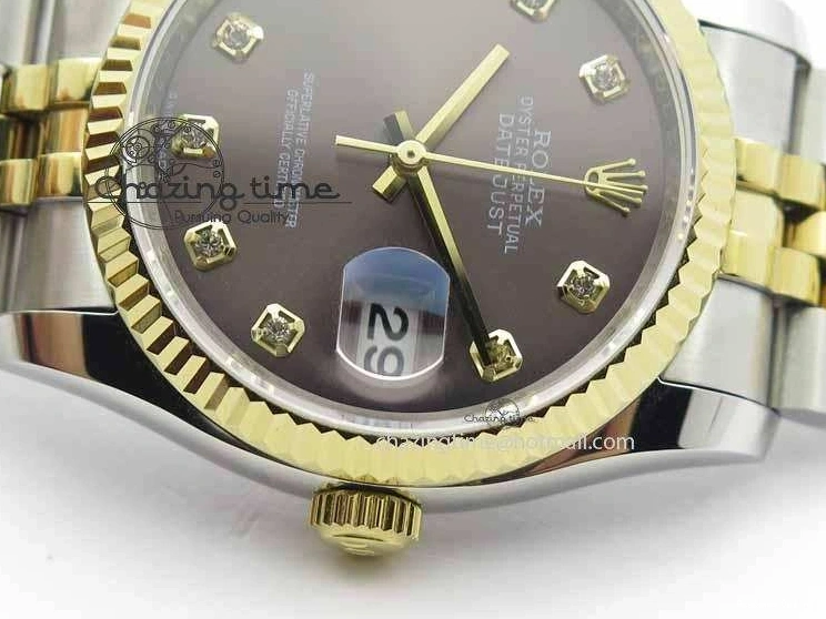 0510 DateJust 116234 SS YG BP Best Edition Gray Dial Diam Markers On SS YG Bracelet SA ZipUp 3745